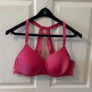 Torrid Women's Pink Lace-Back racer back Bra with front closure